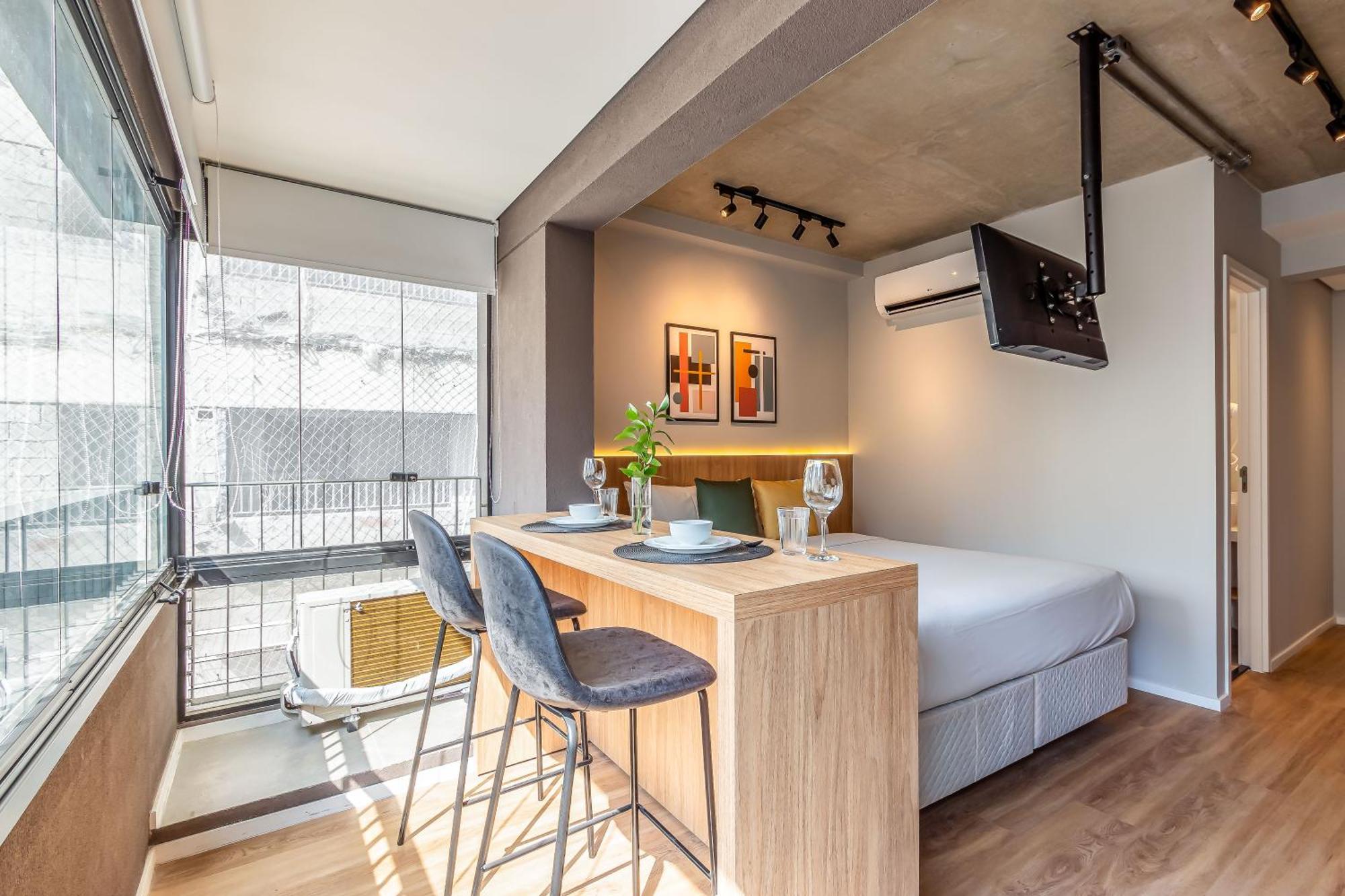 Apartamentos Completos Novos Ao Lado Da Av Paulista E Masp - Next Paulista 상파울루 객실 사진
